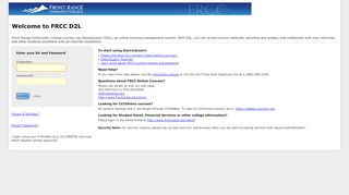 
                            2. FRCCONLINE Login - Front Range Community College