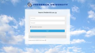 
                            2. Frederick University Cyprus, e-Learning Gateway: Είσοδος ...