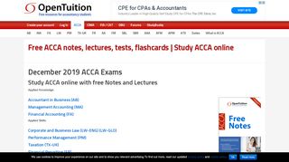 
                            8. Free ACCA notes, lectures, tests | Study ACCA online