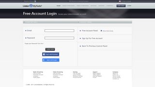 
                            1. Free Account Login - Access your Listen2myradio account