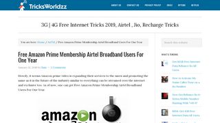 
                            3. Free Amazon Prime Membership Airtel …