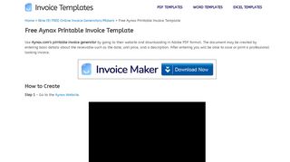 
                            6. Free Aynax Printable Invoice Template