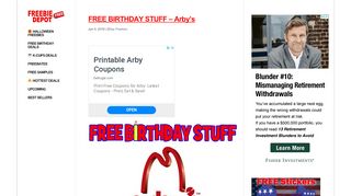 
                            1. FREE BIRTHDAY STUFF – Arby’s | Freebie Depot