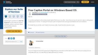 
                            9. Free Captive Portal on Windows Based OS - Experts Exchange