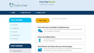 
                            1. Free Chat Rooms - no registration