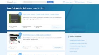 
                            6. Free Cricket On Roku at top.accessify.com