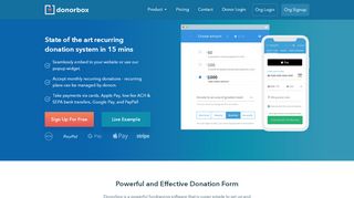 
                            2. Free Donate Button - Donorbox Nonprofit Fundraising Software