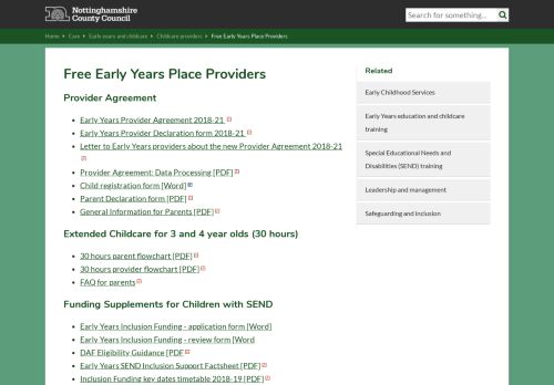 
                            2. Free Early Years Place Providers | Nottinghamshire County Council