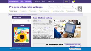 
                            4. Free EduCare training | Pre-school Learning Alliance