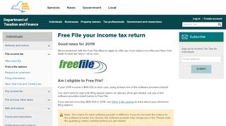 
                            4. Free File your income tax return - Tax.ny.gov
