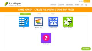 
                            8. FREE Game Maker. Create Game Apps for Android ... - AppsGeyser