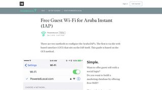 
                            9. Free Guest Wi-Fi for Aruba Instant (IAP) - what the fi. by poweredlocal