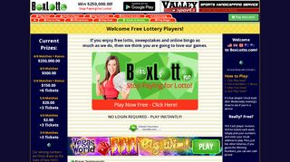 
                            8. Free Lotto! - Win $250,000 Online Lottery Jackpot!