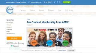 
                            9. Free Massage Student Membership with Liability Insurance from ABMP