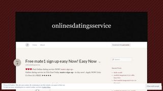 
                            7. Free mate1 sign up easy Now! Easy Now « onlinesdatingsservice