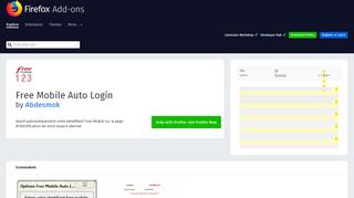 
                            1. Free Mobile Auto Login - Add-ons for Firefox