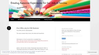 
                            9. Free Office 365 for CBE Students | CBE Homeschool Council