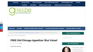 
                            4. FREE Old Chicago Appetizer ($10 Value) | GimmieFreebies