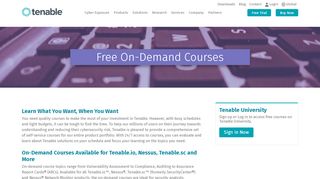 
                            8. Free On-Demand Training | Tenable®