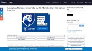 
                            9. Free Online Australian National University (ANU ... - MOOC List