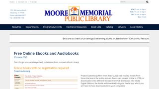
                            4. Free Online Ebooks and Audiobooks - Moore Memorial Public ...