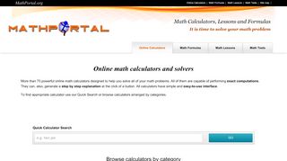 
                            4. Free online math calculators and solvers - MathPortal.org