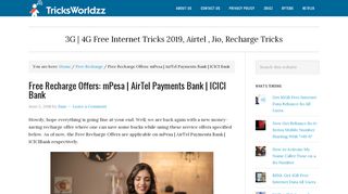 
                            8. Free Recharge Offers: mPesa | AirTel Payments Bank | ICICI ...