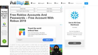 
                            7. Free Roblox Accounts And Passwords – Free …