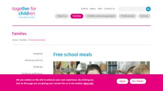 
                            2. Free school meals | Together for Children