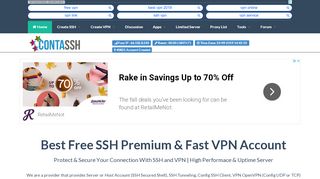 
                            8. Free Service SSH and VPN 2019 - CONTASSH.COM