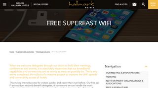 
                            1. Free Superfast WiFi - Hallmark Hotels