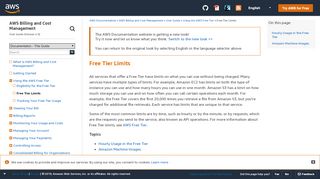 
                            11. Free Tier Limits - AWS Billing and Cost …