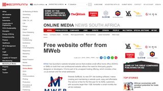 
                            7. Free website offer from MWeb - bizcommunity.com