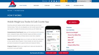 
                            3. Free Weight Loss Tracker & Carb Counter App | Atkins