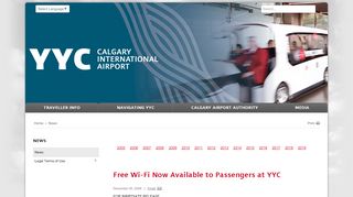 
                            2. Free Wi-Fi Now Available to Passengers at YYC > …