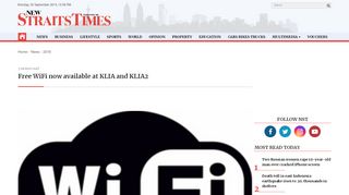 
                            3. Free WiFi now available at KLIA and KLIA2 | New Straits ...