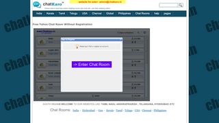 
                            2. Free Yahoo Chat Room Without Registration - Chatkaro