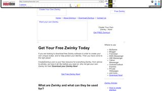 
                            4. Free Zwinky | Create Your Free Zwinky Today! - Web Archive