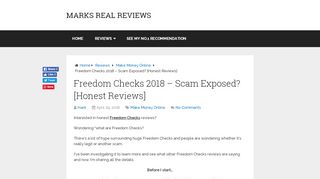 
                            6. Freedom Checks 2018 - Scam Exposed? [Honest Reviews]