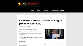 
                            9. Freedom Checks - Scam or Legit? [Honest Reviews]