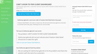 
                            7. Freedom Debt Relief: CAN'T LOGIN TO FDR CLIENT DASHBOARD ...