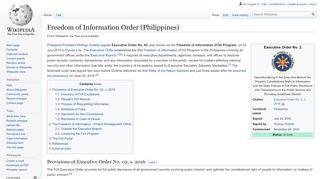 
                            2. Freedom of Information Order (Philippines) - Wikipedia