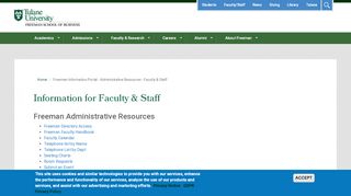 
                            7. Freeman Information Portal - Administrative Resources - Faculty ...