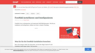 
                            9. FreeNAS installieren und konfigurieren - CHIP