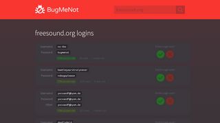 
                            3. freesound.org logins - BugMeNot