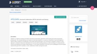 
                            7. French Startup APOLEARN Social and collaborative LMS for ...