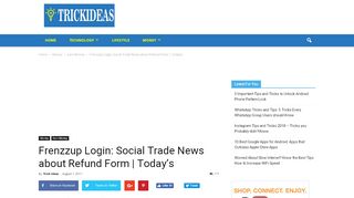 
                            5. Frenzzup Login: Social Trade News about Refund Form ...