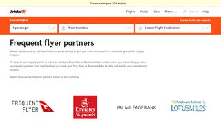 
                            2. Frequent flyer partners | Jetstar