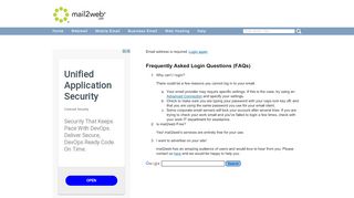 
                            9. Frequently Asked Login Questions (FAQs) - Mail2web
