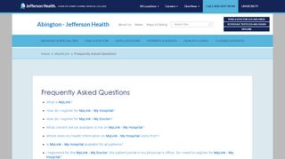 
                            4. Frequently Asked Questions - Abington - Jefferson Health